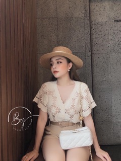 Áo lưới hoa cúc hàng đẹp Quảng Châu