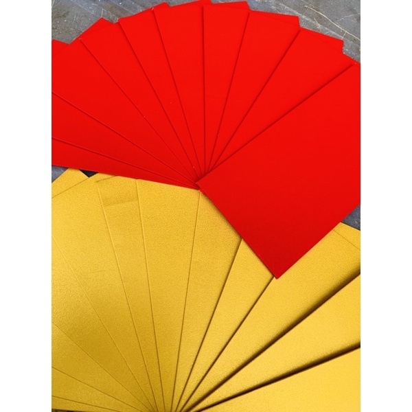 Lì xì phôi lì xì đỏ/vàng trơn 10 cái