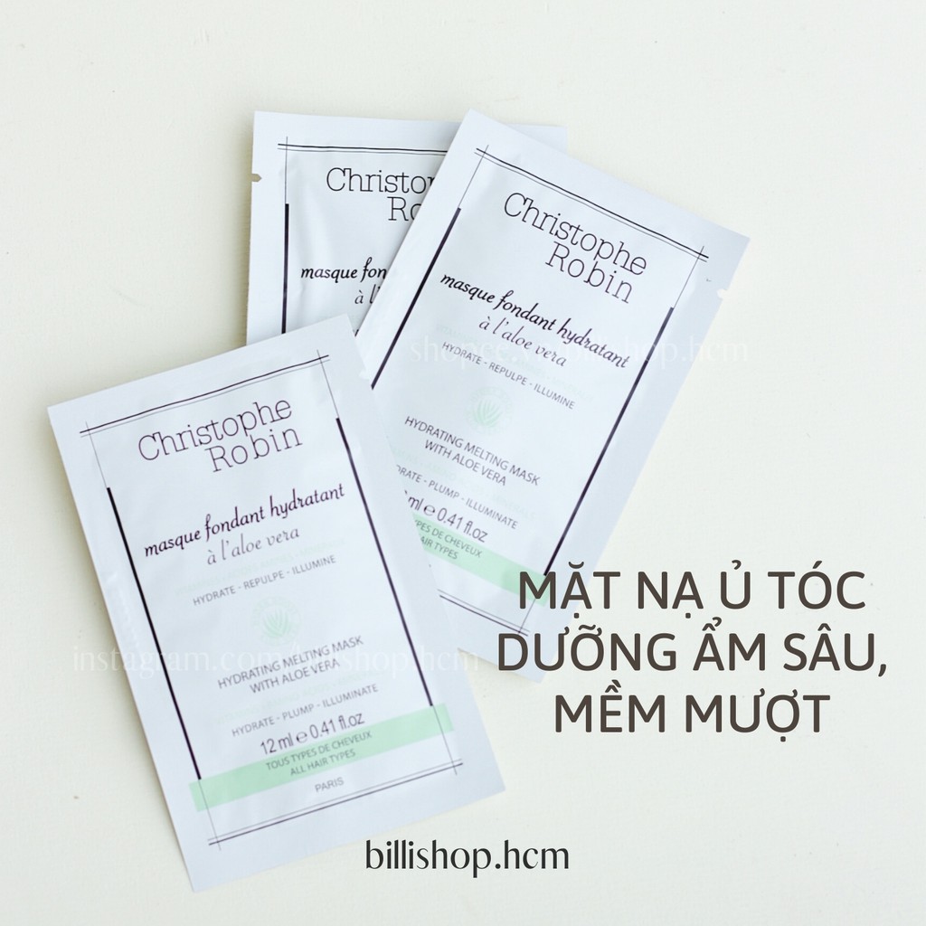 [Bill chính chủ] Mặt nạ cấp ẩm cho tóc Christophe Robin Hydrating Melting Mask with Aloe Vera 12ml ( kem ủ tóc) | BigBuy360 - bigbuy360.vn