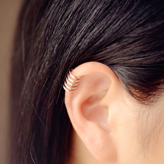 khuyên bạc vành tai không xỏ khuyên thời trang nam & nữ