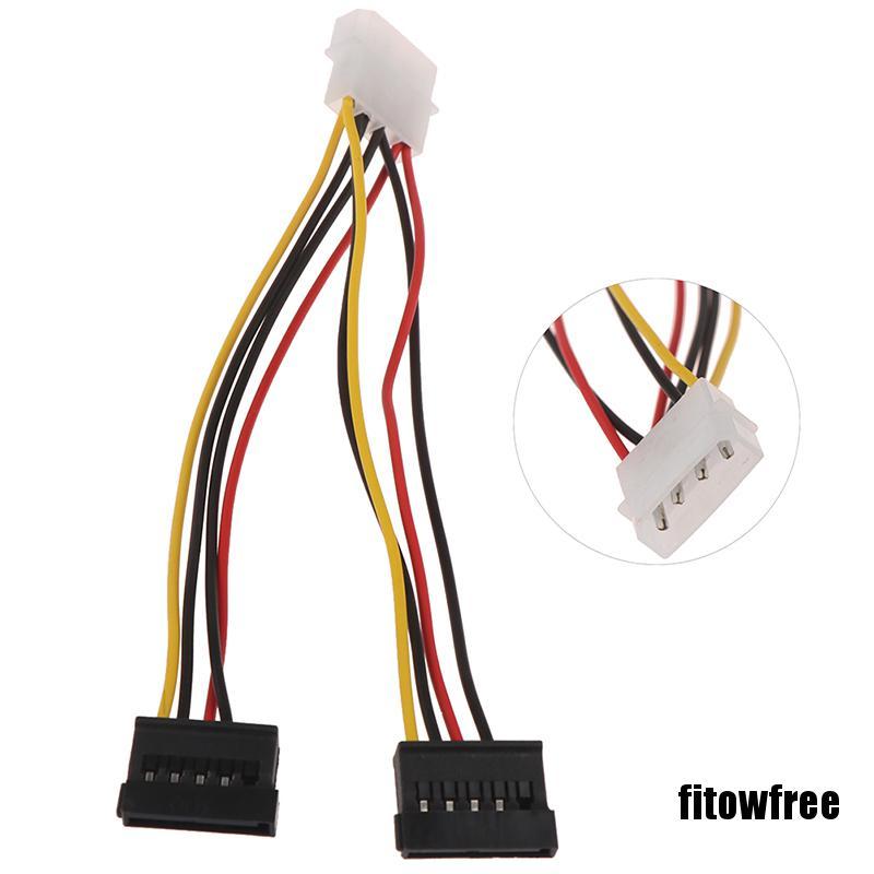 Cáp Chia Nguồn Điện 4pin Ide Molex Sang 2 Serial Ata Sata Y