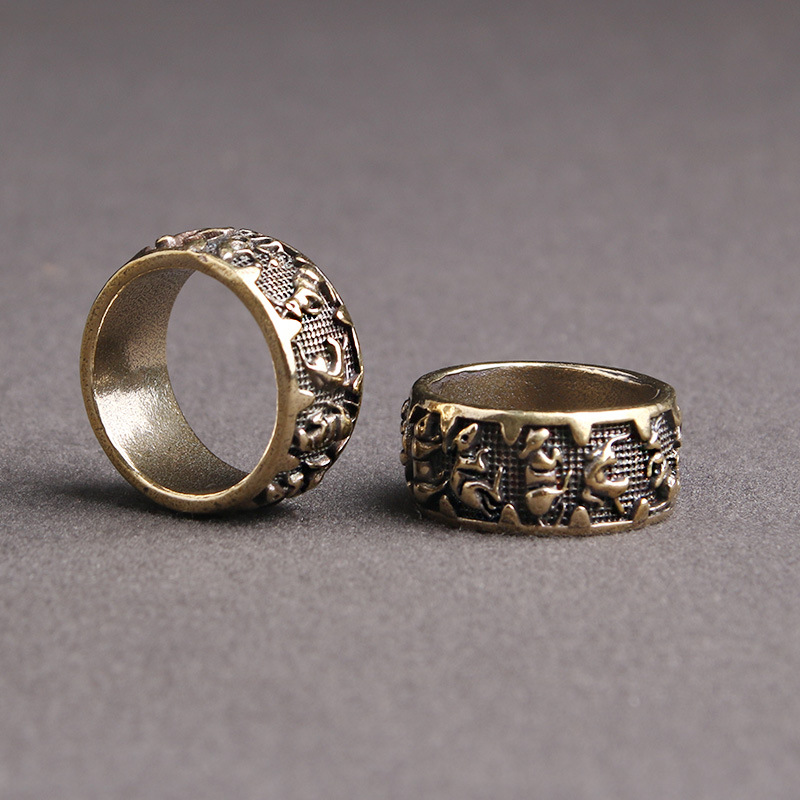 Nhẫn đeo họa tiết cung hoàng đạo bằng đồng nguyên chất thời trang