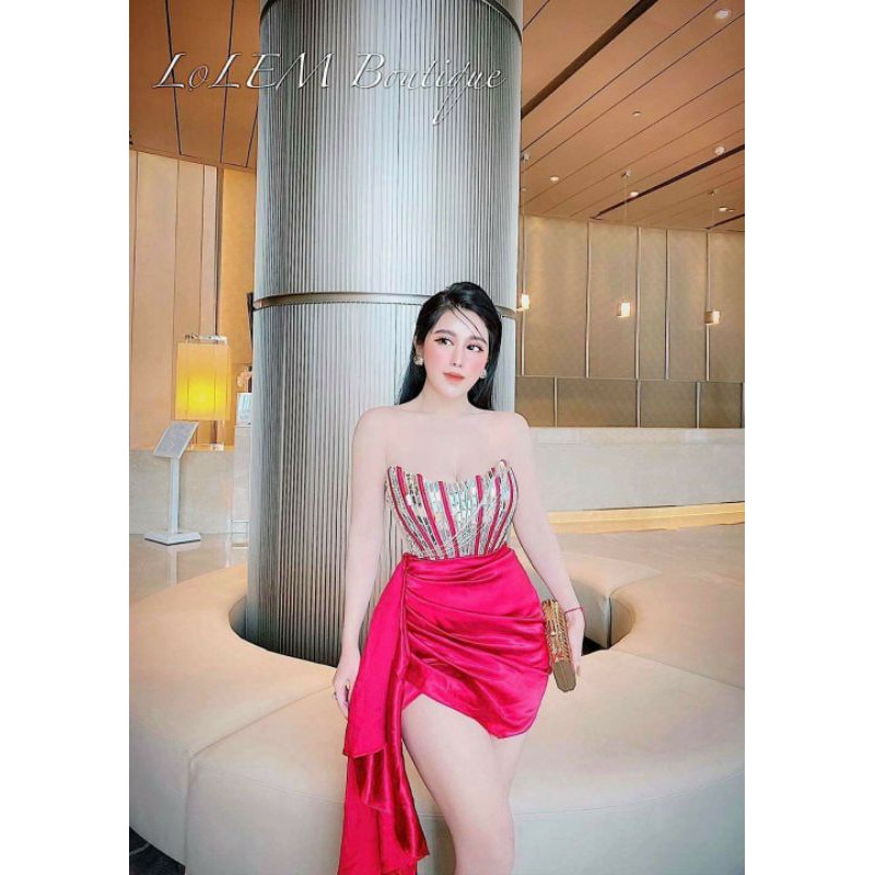 Đầm body cúp ngực kết đá cao cấp