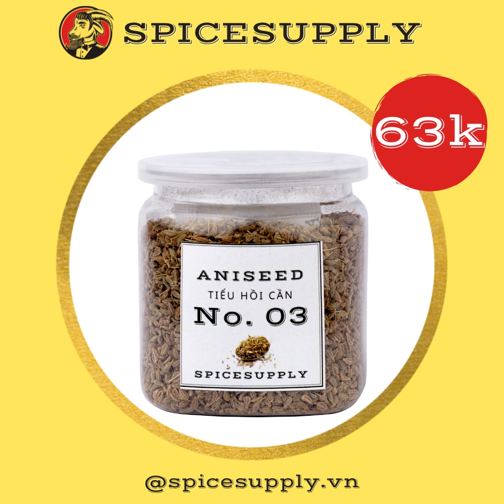 Anise Seeds - Hoa Tiểu Hồi Cần SPICESUPPLY Việt Nam Trà Giảm Mỡ Địa Trung Hải Hũ 70g