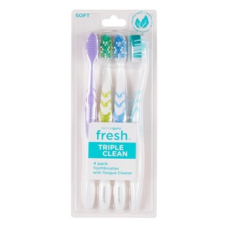 Bộ 4 bàn chải đánh răng Dental Guru Fresh Triple Clean Soft