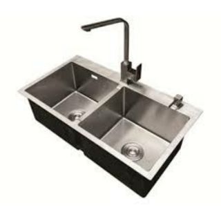 Bộ vòi chậu rửa bát đúc và vòi rửa bát vuông inox 304