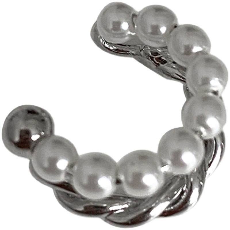 Khuyên Kẹp Vành Tai Đính Ngọc Trai Chống Lộ Phong Cách Retro Pháp 2022 Thời Trang Dành Cho Nữ