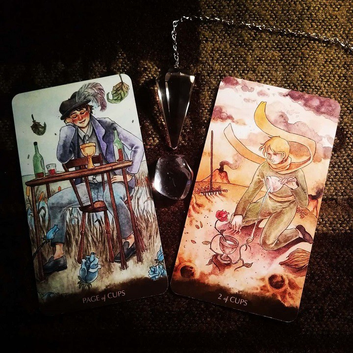 Bài tarot of the little prince cao cấp tặng thảm, túi đựng bài tarot và đá thanh tẩy