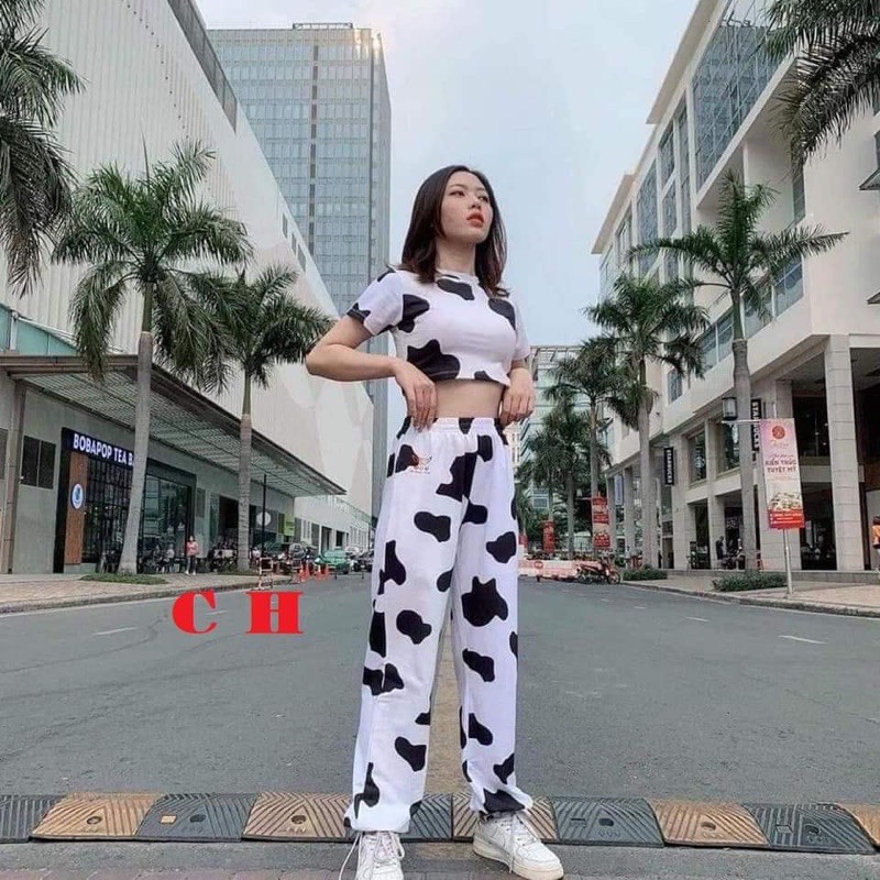 Áo croptop bò sữa CH12
