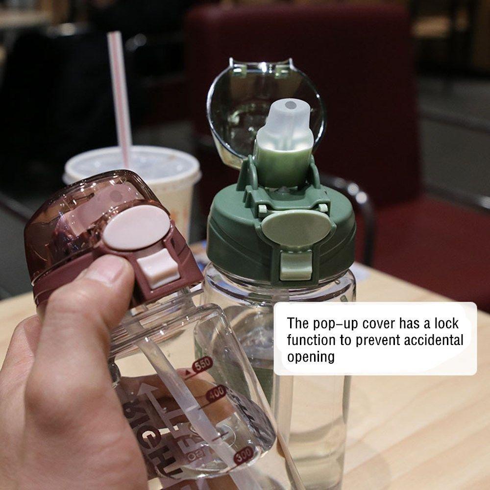 PISTA Bình Nước Thể Thao 550ml Kèm Ống Hút Tiện Lợi Chất Lượng