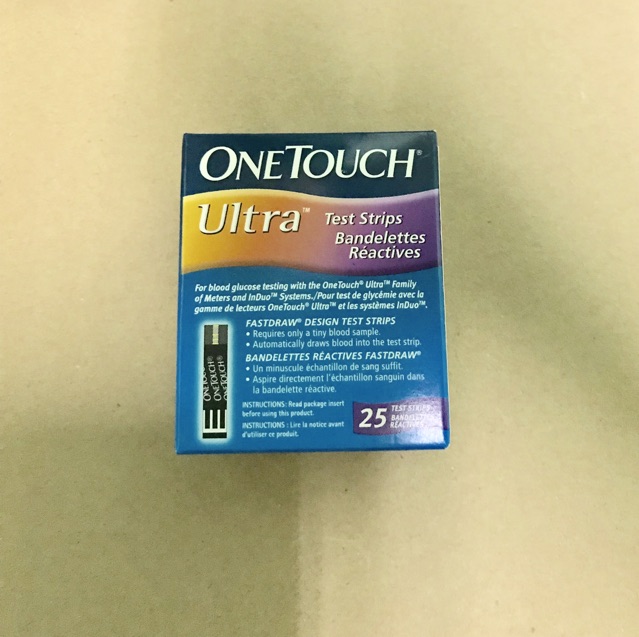 (GIAO NHANH 30 PHUT) Que thử đường One Touch Ultra (hộp 25 que)