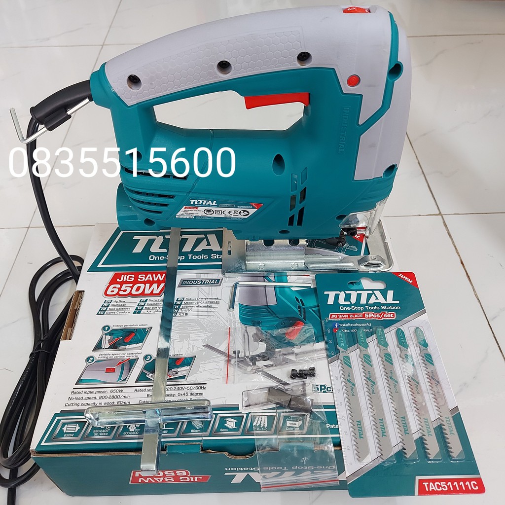 MÁY CƯA LỌNG 650W TOTAL TS206806 [CHÍNH HÃNG] CƯA LỌNG CẦM TAY MINI [RẺ] CƯA LỌNG GỖ SẮT