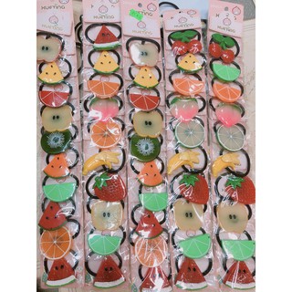 Dây buộc tóc hoa quả lớn
