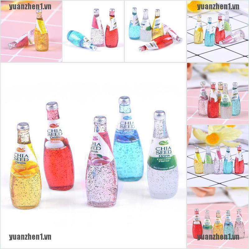 [YUANZHEN1] Set 5 Bình Đựng Nước Trái Cây mini Tỉ Lệ 1 / 12 Trang Trí Nhà Búp Bê