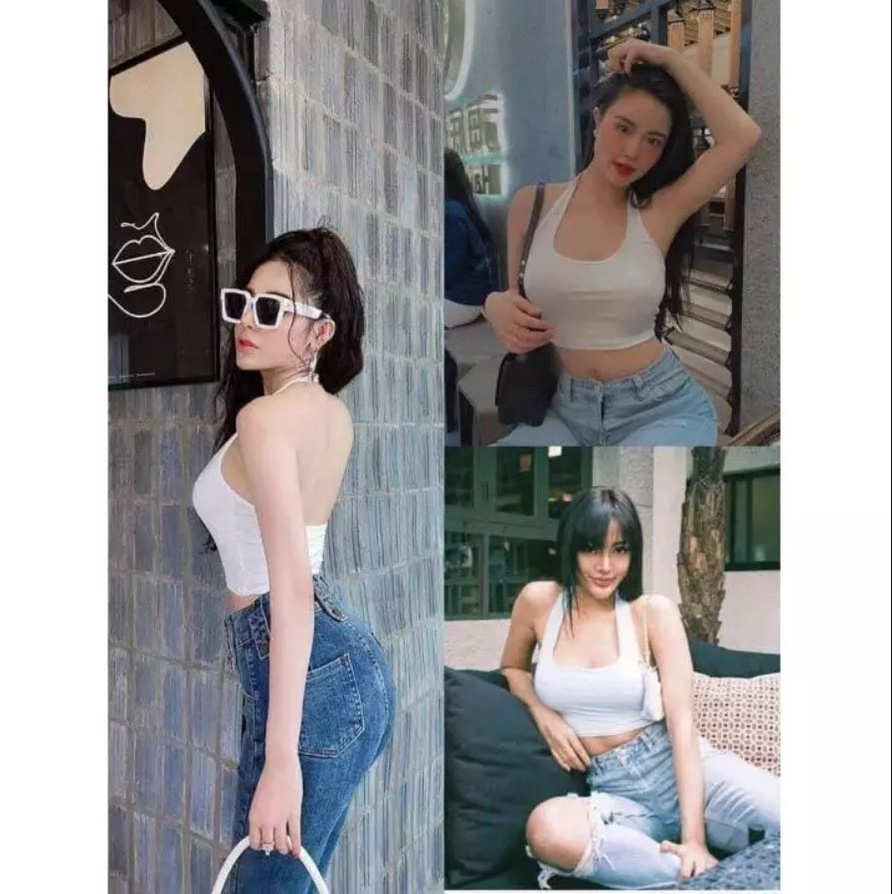 Áo Croptop Cổ yếm Hở Lưng Chất thun Borip 135 FIORI STORE