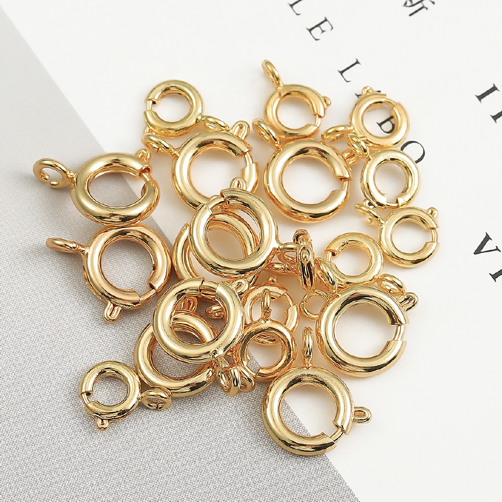 Vòng gắn vòng cổ bằng đồng thau mạ vàng 18K