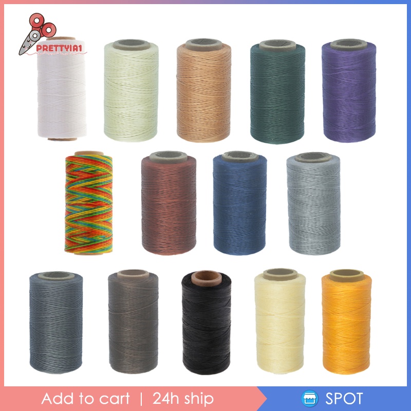 [Prettyia1] 260m Chỉ May Mặt Phẳng 150D 0.8mm Màu Trắng