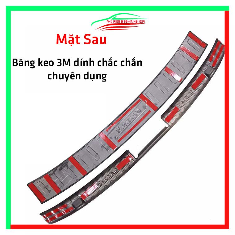 Ốp chống trầy cốp Mazda 3 2020-2023 cacbon sáng bóng