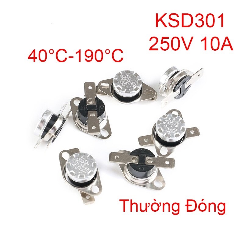 Relay nhiệt KSD301 150 độ - THƯỜNG MỞ / Relay nhiệt KSD301 10A/250V