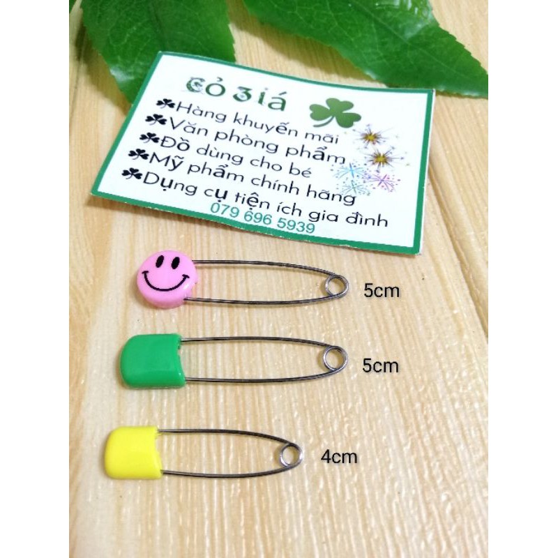 Kim tây đầu bọc nhựa mặt cười dài 5cm,MÀU NGẪU NHIÊN