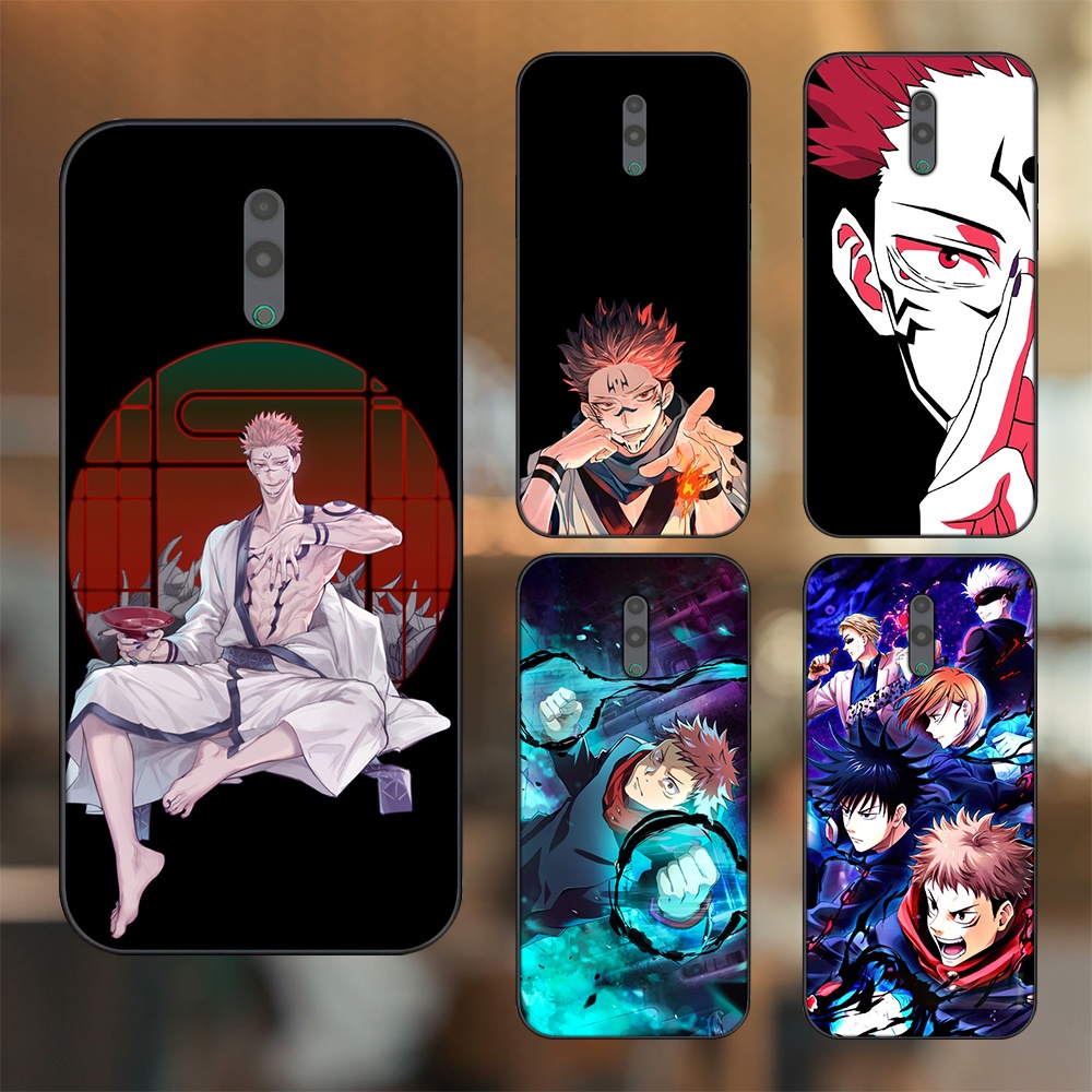 Ốp lưng Oppo Reno viền đen in hình Yuji Jujutsu Kaisen