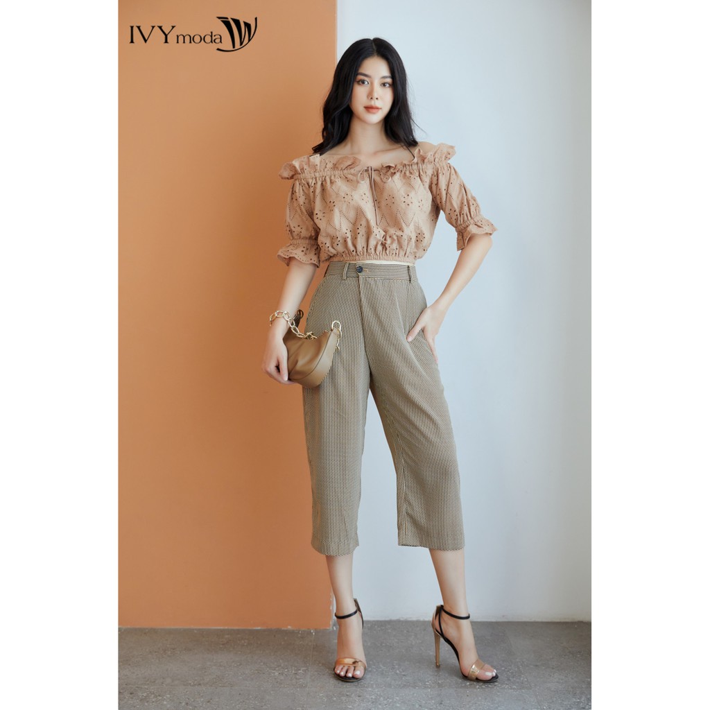 Quần lửng cạp chéo nữ IVY moda MS 21M6274