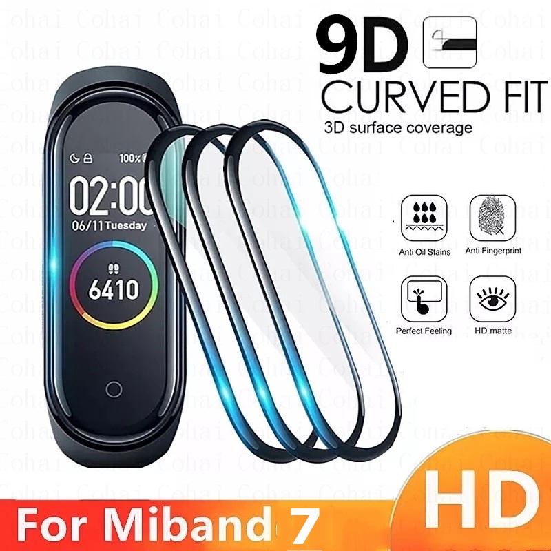Miếng Dán 3D Trong Suốt Chống Trầy Bảo Vệ Màn Hình Cho Đồng Hồ Thông Minh Mi Band 7