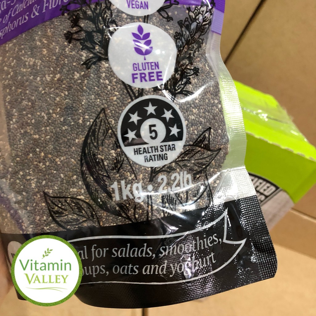 [CAM KẾT CHÍNH HÃNG] Hạt Chia Úc Absolute Organic Chia Seeds 1kg | BigBuy360 - bigbuy360.vn