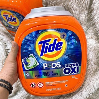Viên giặt xả Tide Pods Ultra Oxi 104 viên (3.08kg)