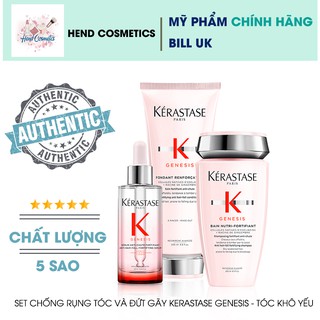 Set chống rụng tóc Kerastase Geneis Bain Nutri-Fortifiant - Tóc khô yếu