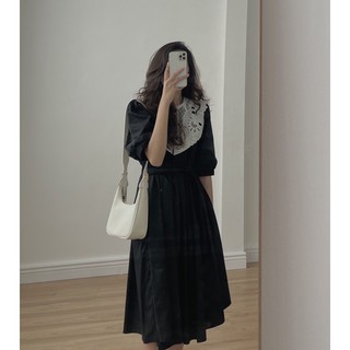 váy cổ ren kèm đai QCCC 2619