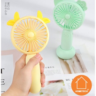 Quạt Cầm Tay ❤FREESHIP❤ Quạt Mini Sạc Pin USB Có Đèn Led, Có Đế Để Bàn