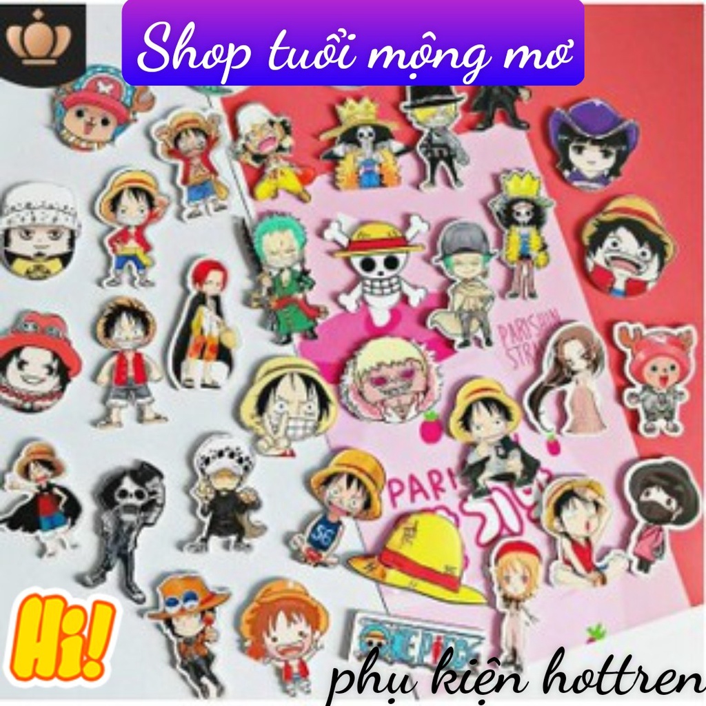 Huy hiệu Cài áo , Pin cài BALO xinh, GHIM CÀI BALO, STICKER HẢI TẶC ĐÁNG YÊU