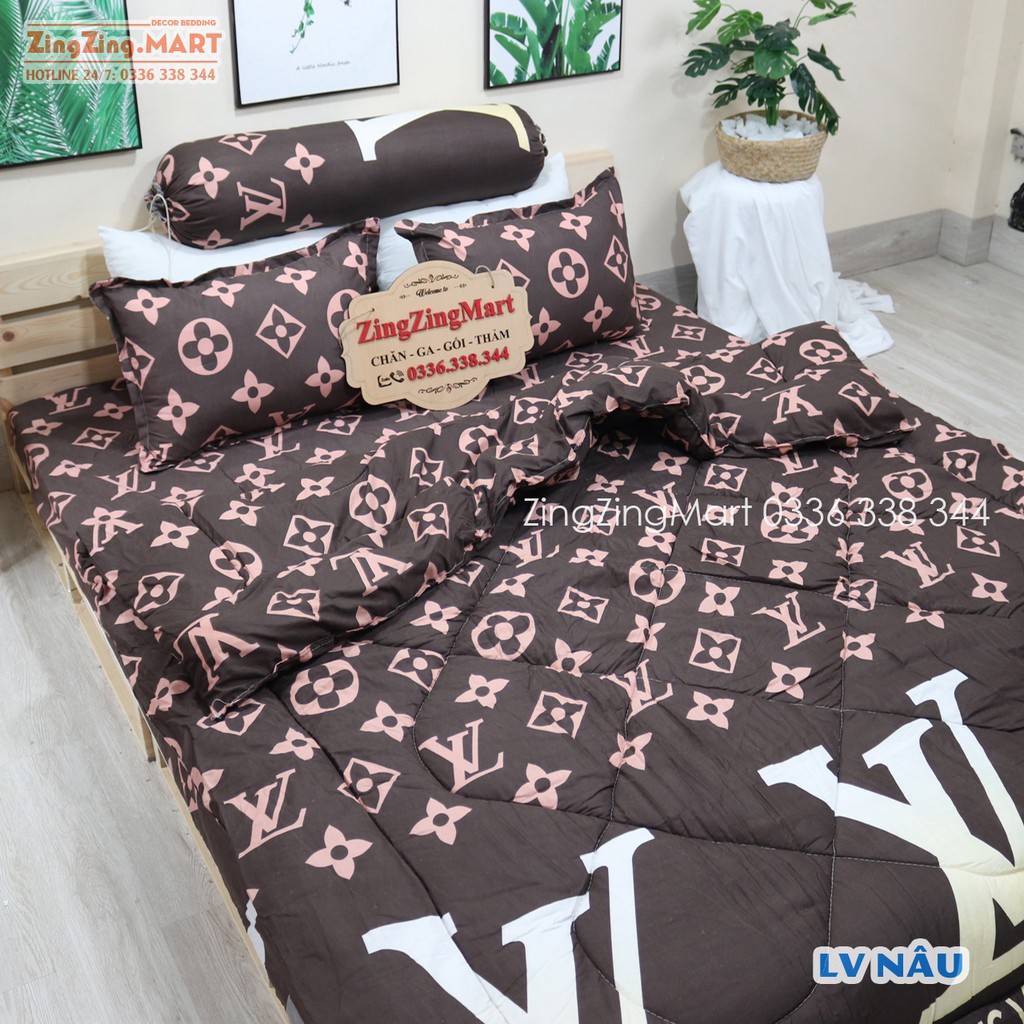 Sét 5 món chăn phao ga gối Mẫu đẹp | Mẫu Đô Rê Mon (Được chọn mẫu)