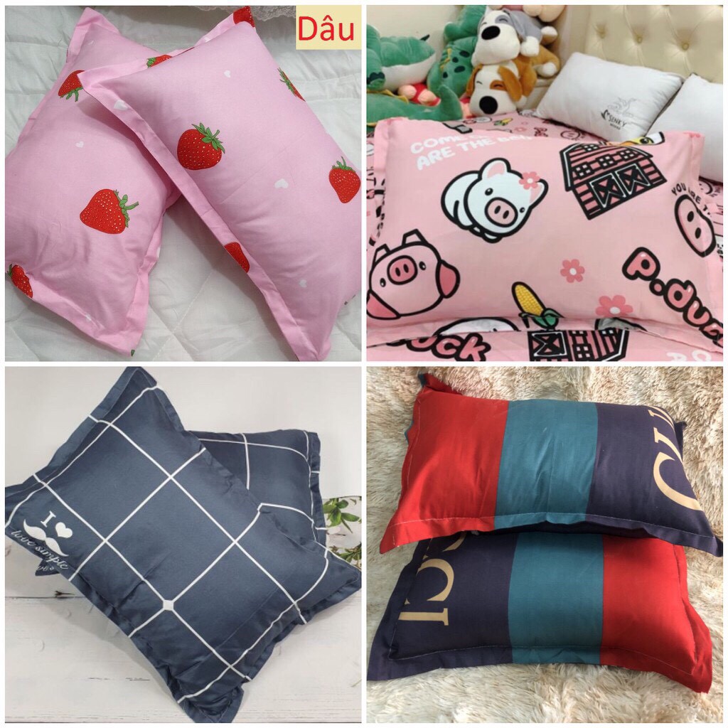 Vỏ gối đầu có khóa kéo lồng được ruột chất liệu cotton thoáng mát