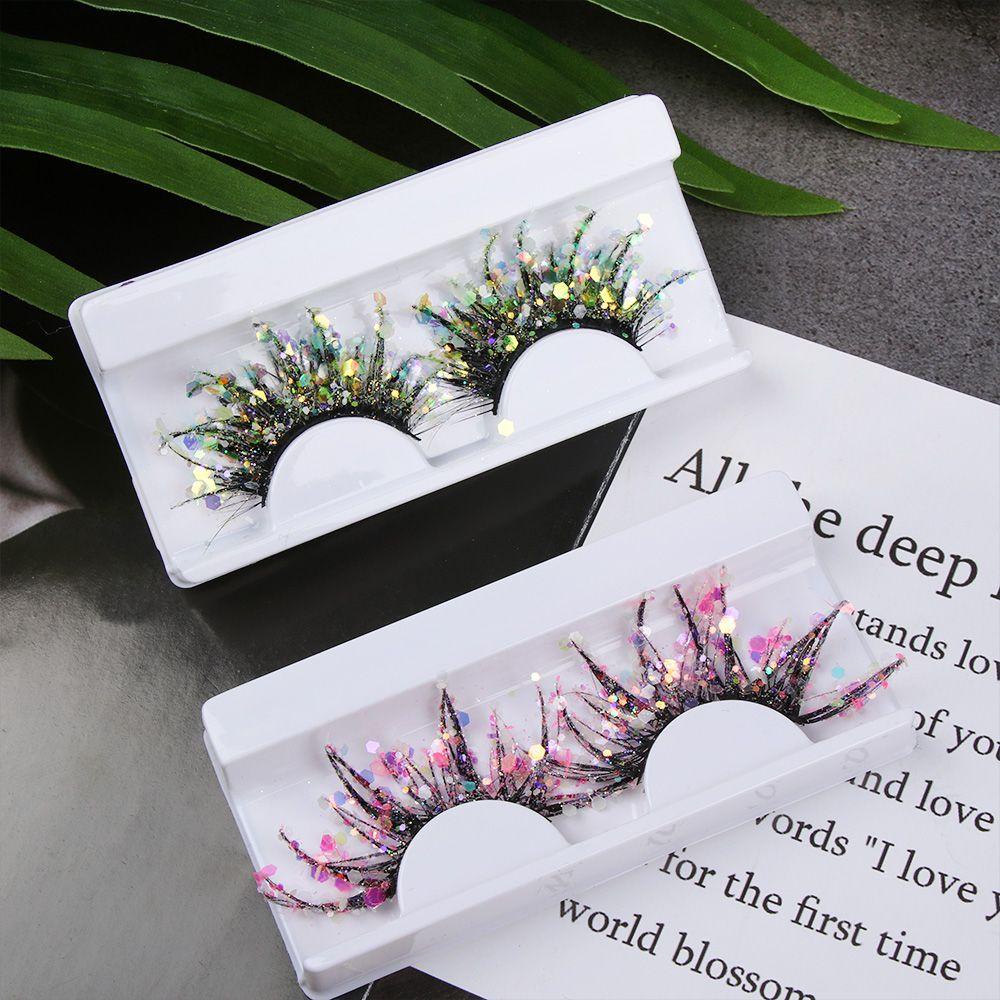 Lông Mi Giả Mi 3D Màu Sắc Lấp Lánh Tự Nhiên