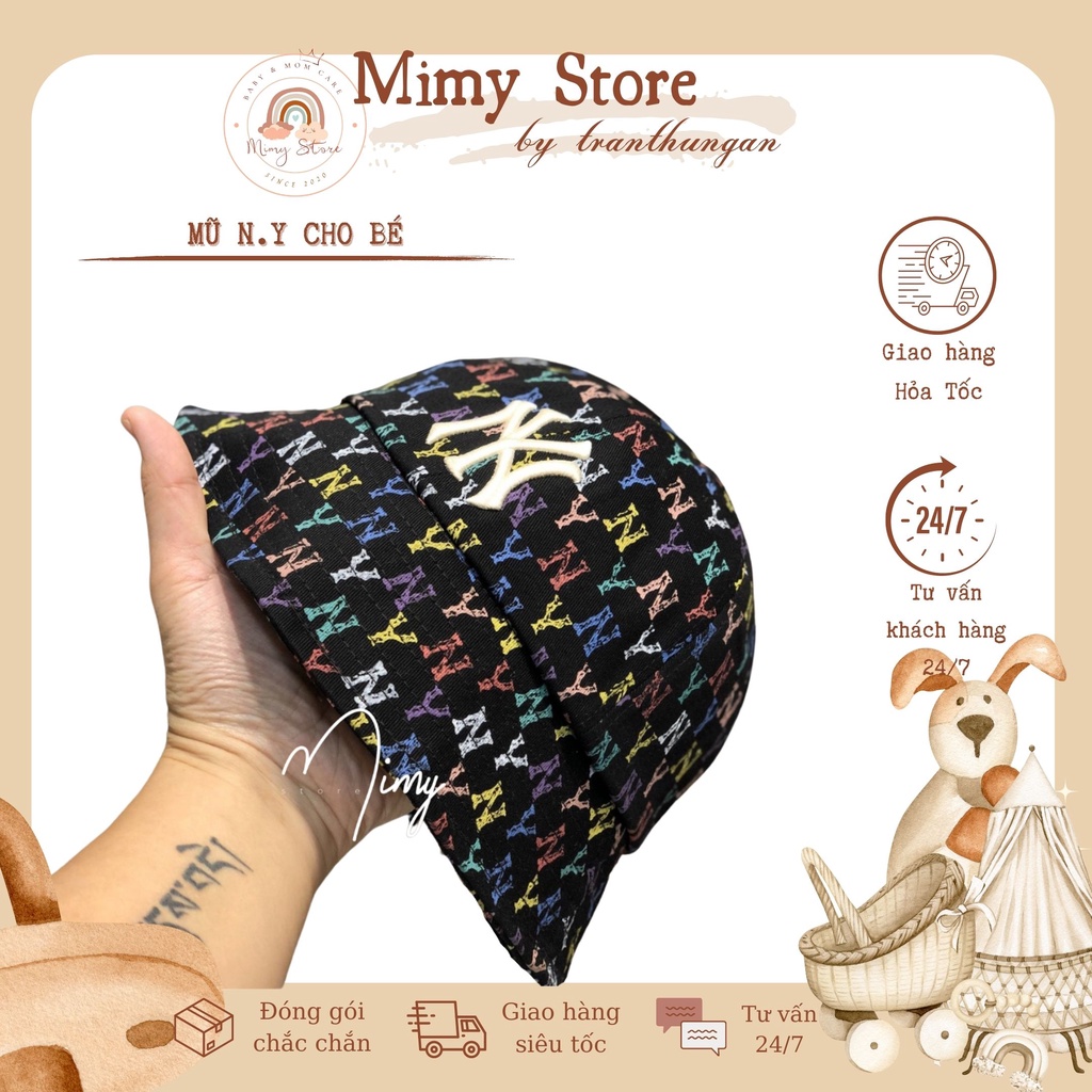 Mũ Vải Họa Tiết Monogram Cho Bé