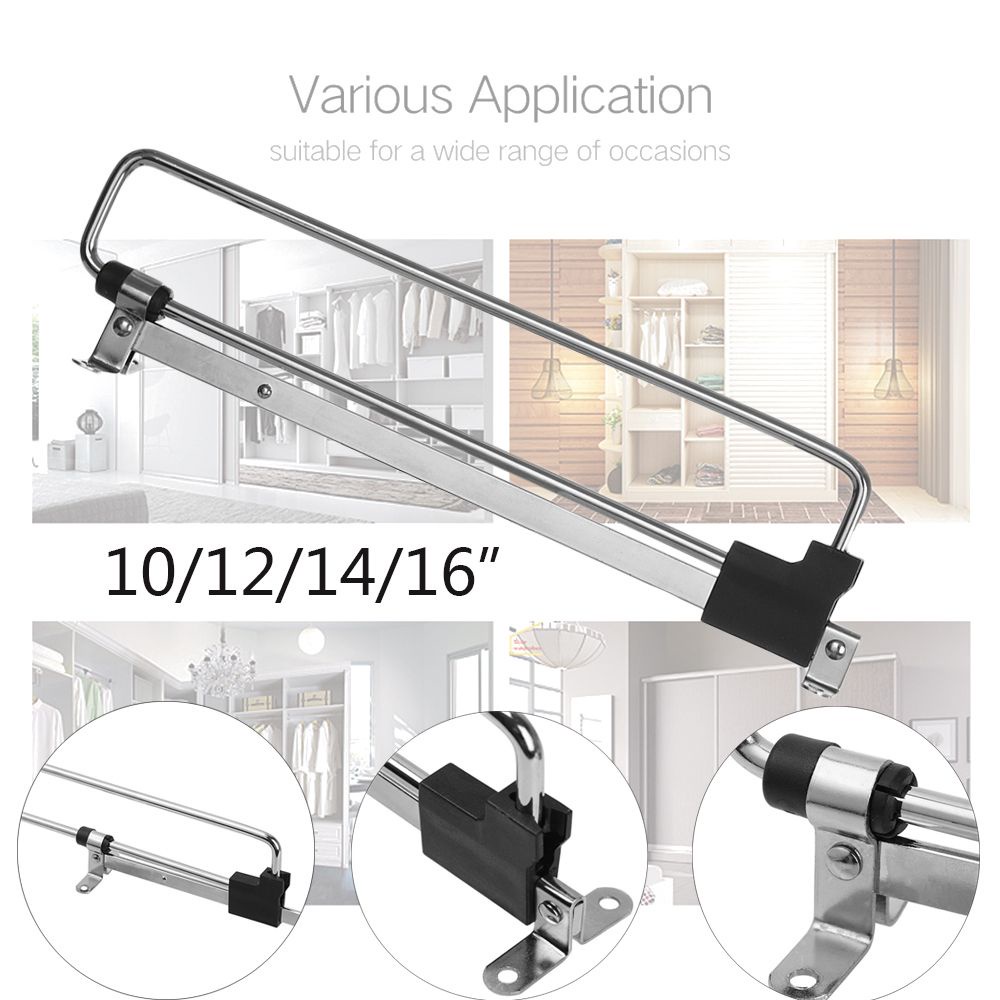 Thanh trượt treo quần áo thu gọn được đa năng gắn tủ quần áo