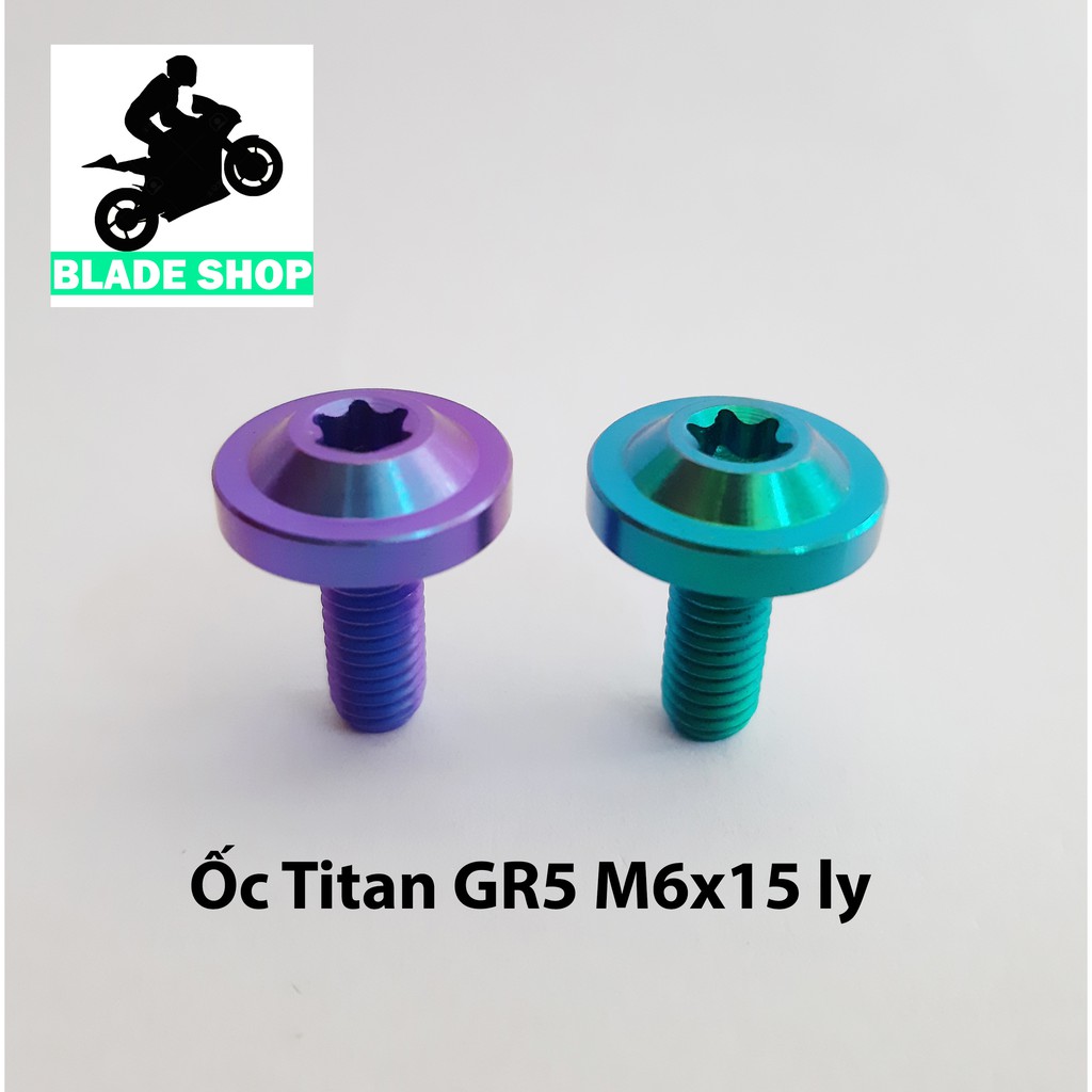 Ốc Titan GR5 M6*15 gắn ốp pô, dàn áo,bảng tên titan xe [ẢNH THẬT DO SHOP CHỤP]