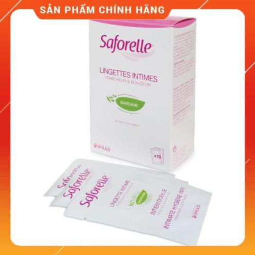 Saforelle Khăn Ướt Vệ Sinh Phụ Nữ  Intimate Hygienen Wipes (10 miếng)