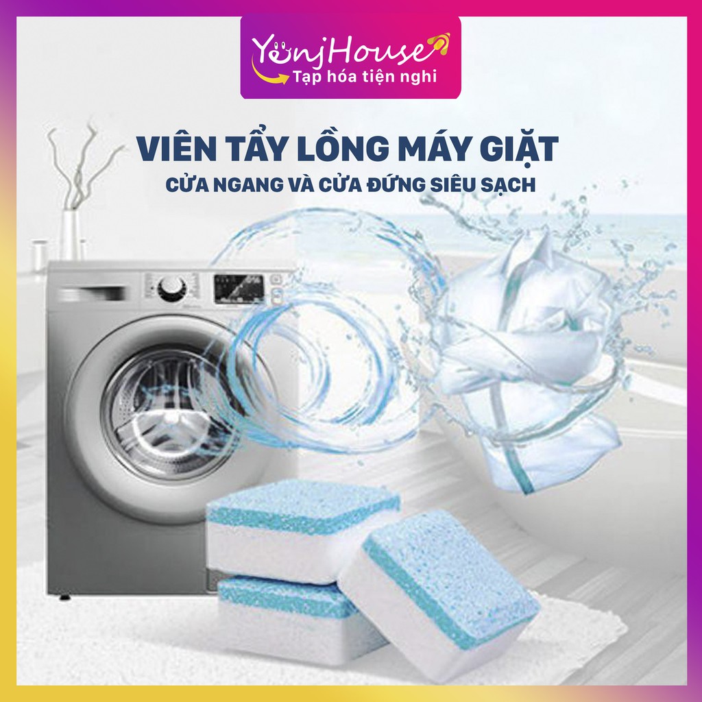 VIÊN TẨY LỒNG MÁY GIẶT CỬA NGANG VÀ CỬA ĐỨNG SIÊU SẠCH - YENJHOUSE