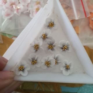 Hoa bột gắn móng tay
