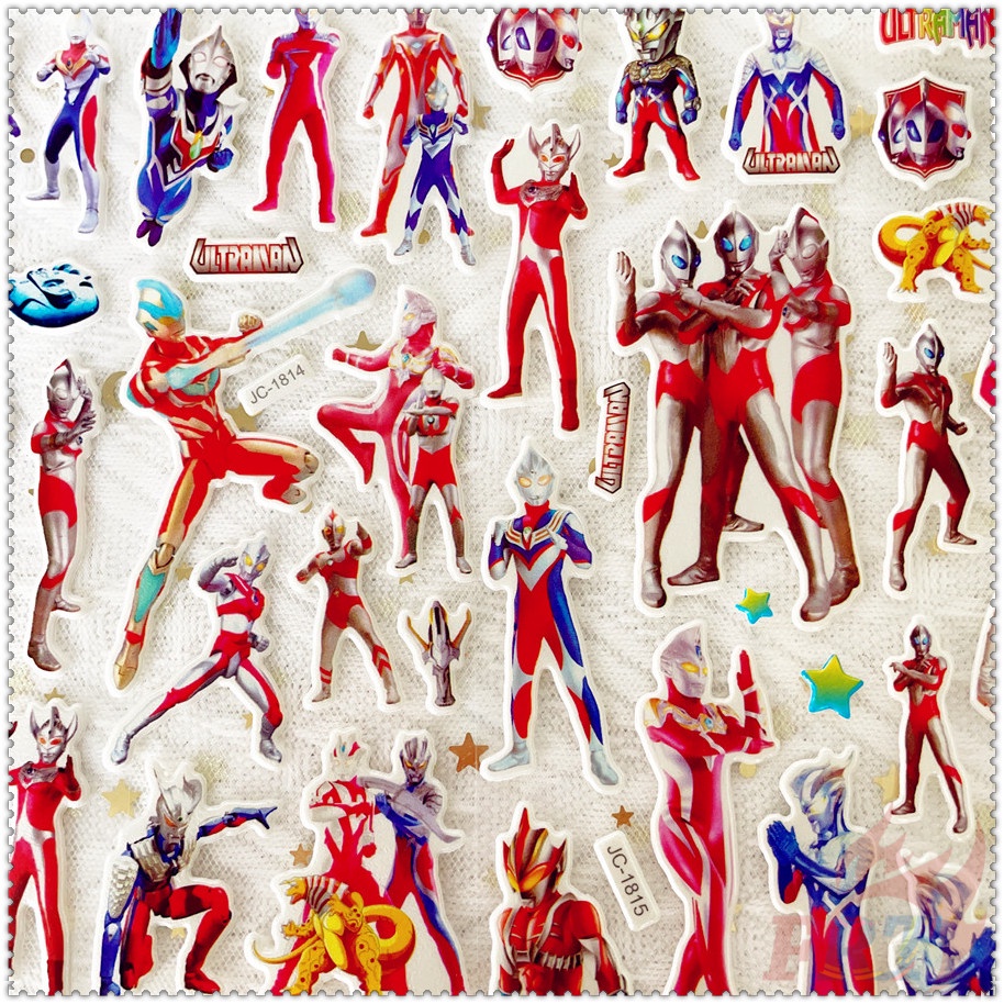 ▶ Set 5 Tấm Hình Dán Nhân Vật Ultraman Q-1 ◀ Miếng Dán PVC 3D Chống Thấm Nước Chất Lượng
