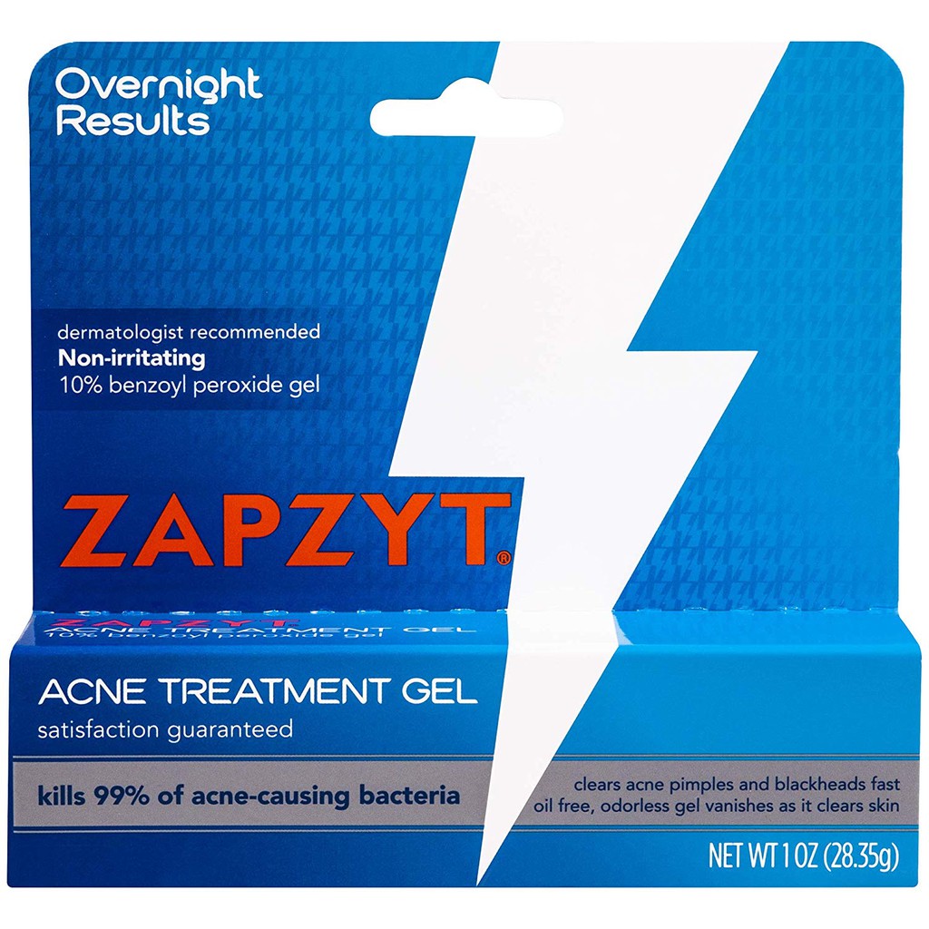 Gel Chấm Mụn ZAPZYT Maximum Strength 10% Benzoyl Peroxyde Acne Treatment Gel Mỹ