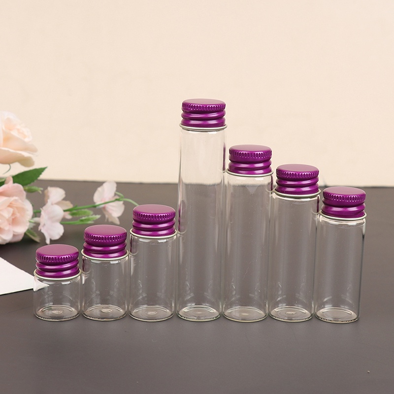 Set 10 lọ thủy tinh nhỏ 5/ 7/ 10/ 14/ 18/ 20/ 26ml bằng nhôm