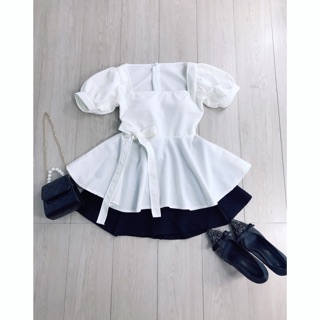 Set áo peplum và quần ống suông