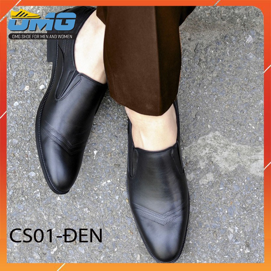 Giày Tây Nam Việt Nam Xuất Khẩu Màu Đen, Đế Êm, Da Mềm Mã CS01