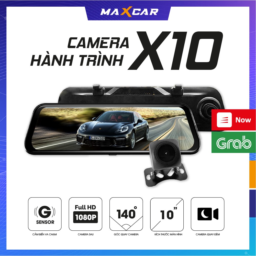 [BH 12 THÁNG]Camera Hành Trình X10 STARLIGHT Màn Cảm Ứng Tràn Viền Full HD 1080 Nhìn Xuyên Đêm - Tích Hợp Camera Lùi