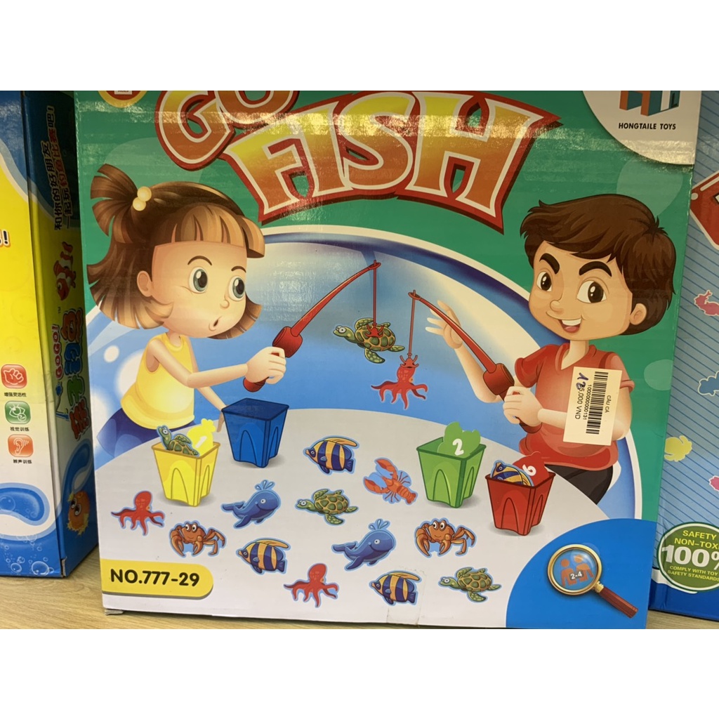 Bộ đồ chơi câu cá phát nhạc, cần câu nam châm phù hợp bé từ 3 tuổi