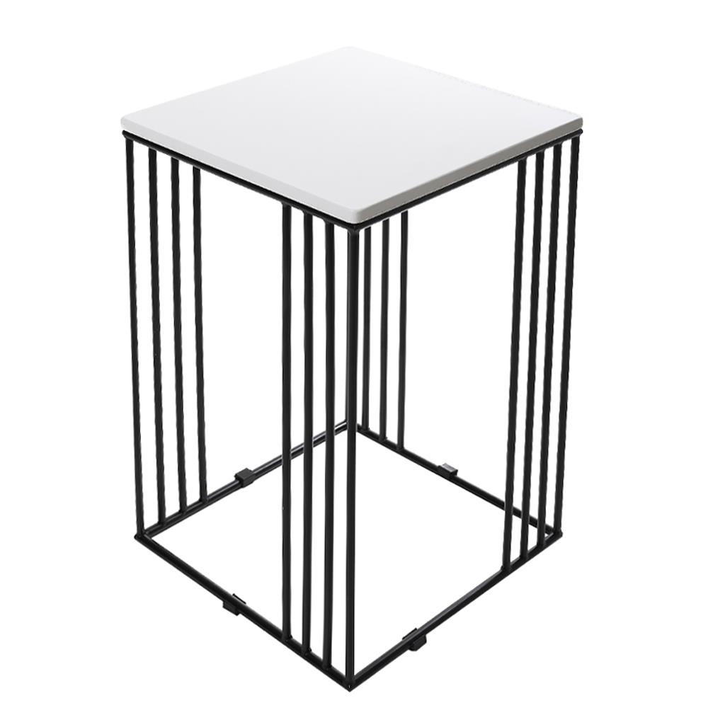 HomeBase FURDINI BOGSTAR Bàn cà phê MDF khung thép chắc chắn Thái Lan W40xH60xD40cm màu trắng